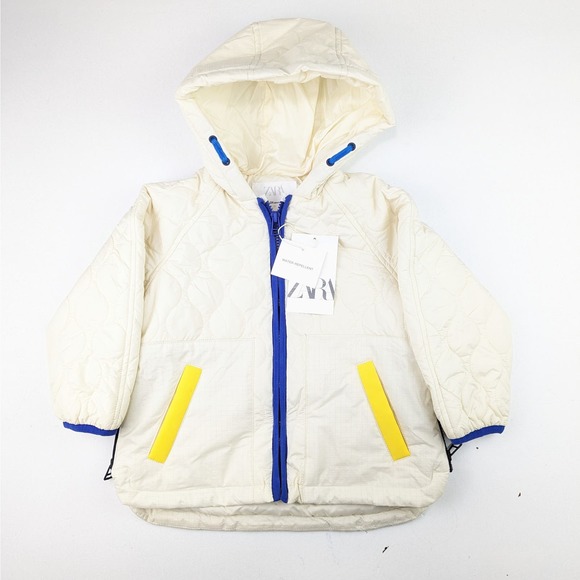 Zara Cream Light Puffer Coat